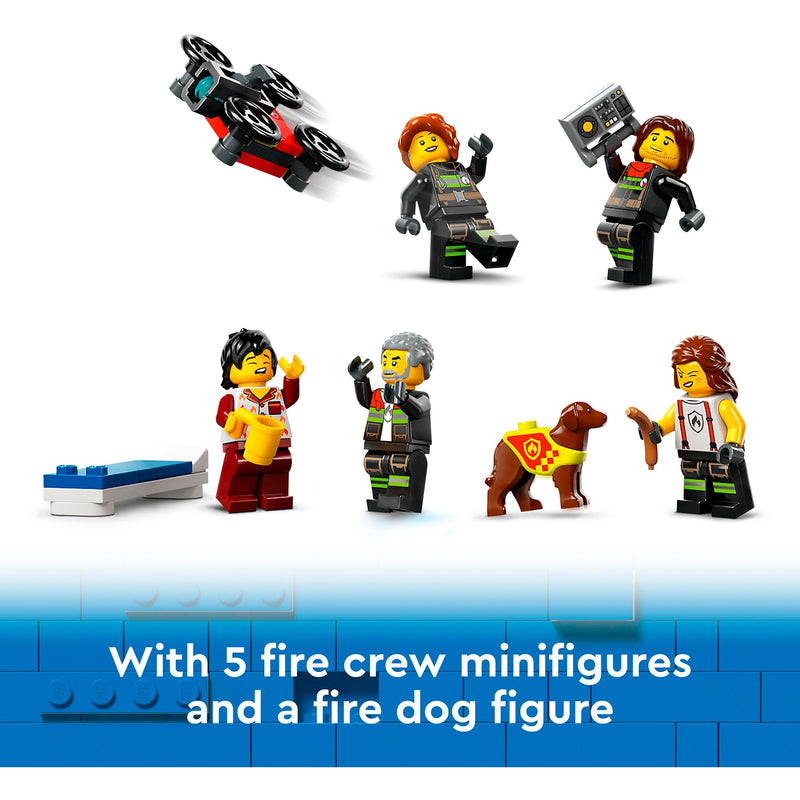 Afbeelding laden in galerijviewer, Lego city - brandweerkazerne en brandweerauto constructiespeelgoed (60414)
