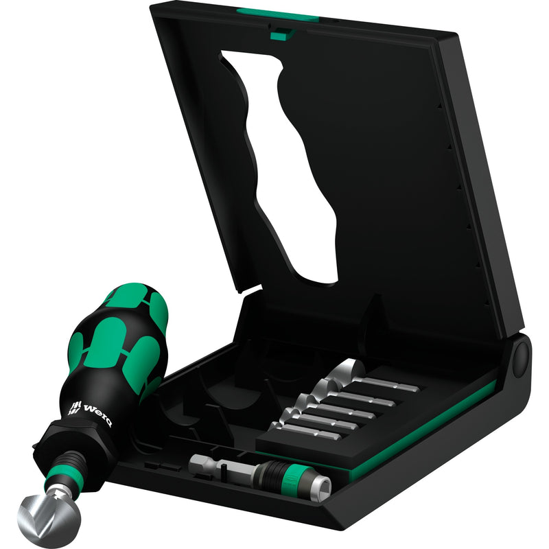Afbeelding laden in galerijviewer, Wera 845 8 verzink bit-set, 8‑delig bitset (zwart groen)
