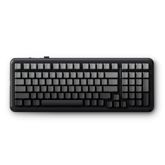 Mchose k99 v2 wireless gasket mount mechanical keyboard (zwart, us lay-out (qwerty), kailh box icy creamsicle, 99%, rgb, pbt keycaps, hot-swap, 2.4 ghz | bluetooth | usb-c)