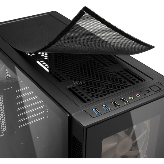 Sharkoon tg5 pro rgb midi tower behuizing (zwart | 4x usb-a | rgb | tempered glass)