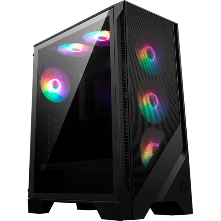 Afbeelding laden in galerijviewer, Msi mag forge 120a airflow midi tower behuizing (zwart | 2x usb-a | rgb | tempered glass)
