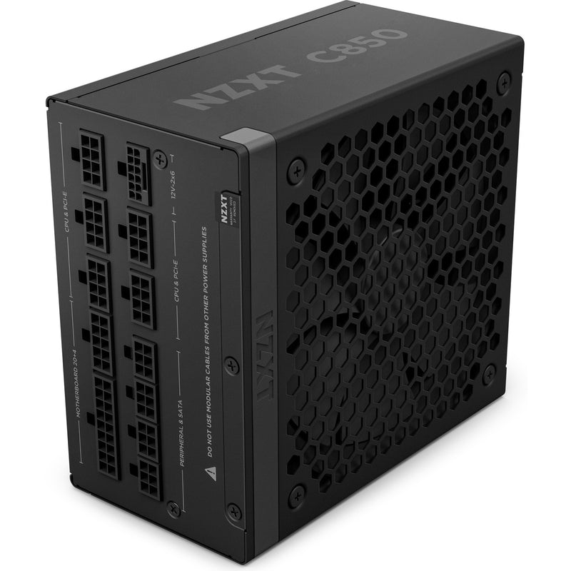 Afbeelding laden in galerijviewer, Nzxt c850 gold atx 3.1 modulaire 850 watt voeding (zwart, 1x 12v-2x6, 3x pcie)
