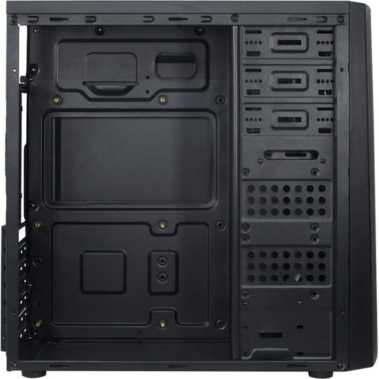 Inter-tech b-42 rgb midi tower behuizing (zwart | 3x usb-a | rgb | window)
