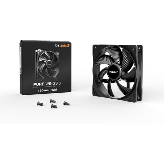 Be quiet! pure wings 3 pwm case fan (zwart, 120 x 120 x 25 mm)