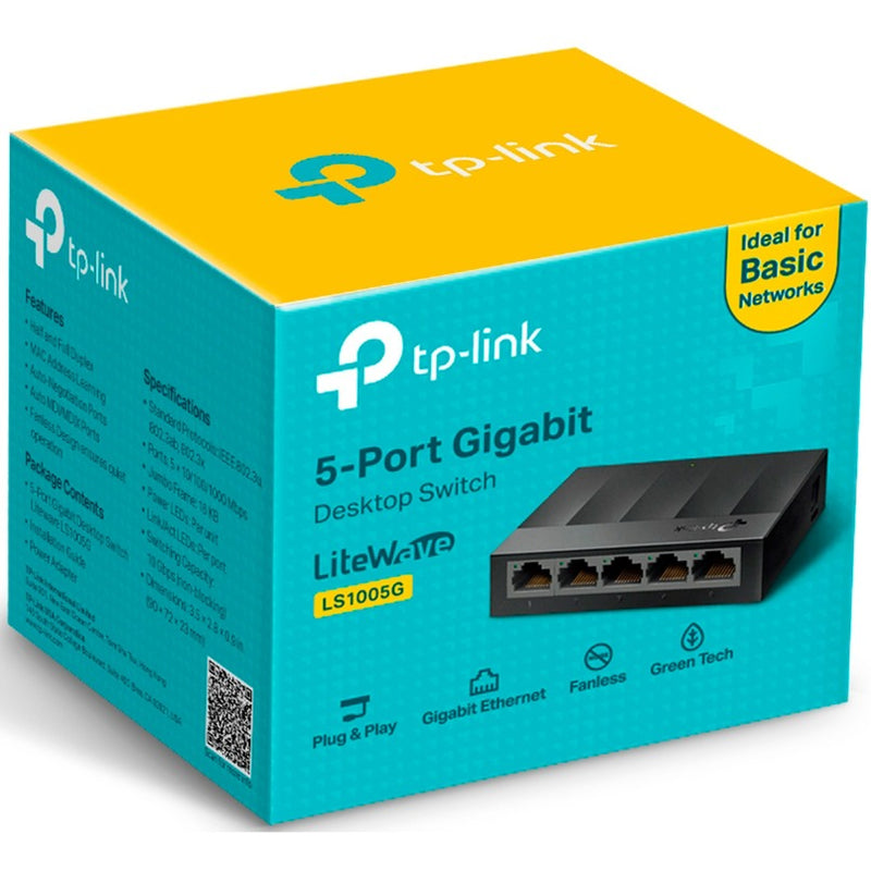 Afbeelding laden in galerijviewer, Tp-link ls1005g switch (zwart, unmanaged)
