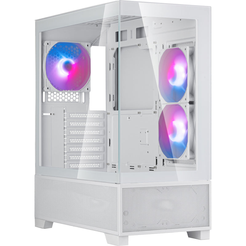 Afbeelding laden in galerijviewer, Silverstone lucid 05 mini tower behuizing (wit | 2x usb-a | 1x usb-c | rgb | tempered glass)

