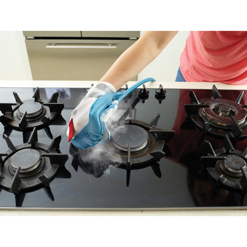 Afbeelding laden in galerijviewer, Black+decker 1600w steam-mop bhsm1615dam-qs stoomreiniger (wit blauw, incl. steamitt, deltavoet en 17 accessoires)
