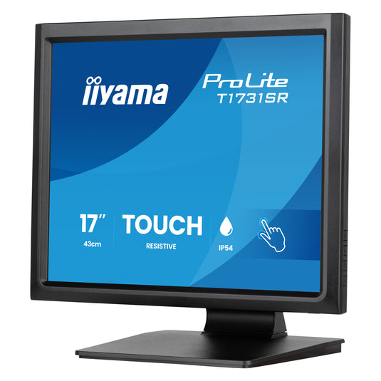 Iiyama prolite t1731sr-b2s 17 touchscreen monitor (zwart, vga, hdmi, displayport, audio, touch)