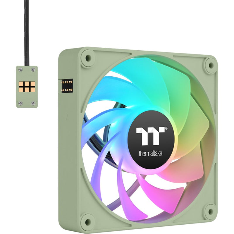 Afbeelding laden in galerijviewer, Thermaltake ct120 ex reverse argb sync pc cooling fan matcha green (3-fan pack) case fans (lichtgroen, 3 stuks, 120 x 120 x 25 mm, pwm)
