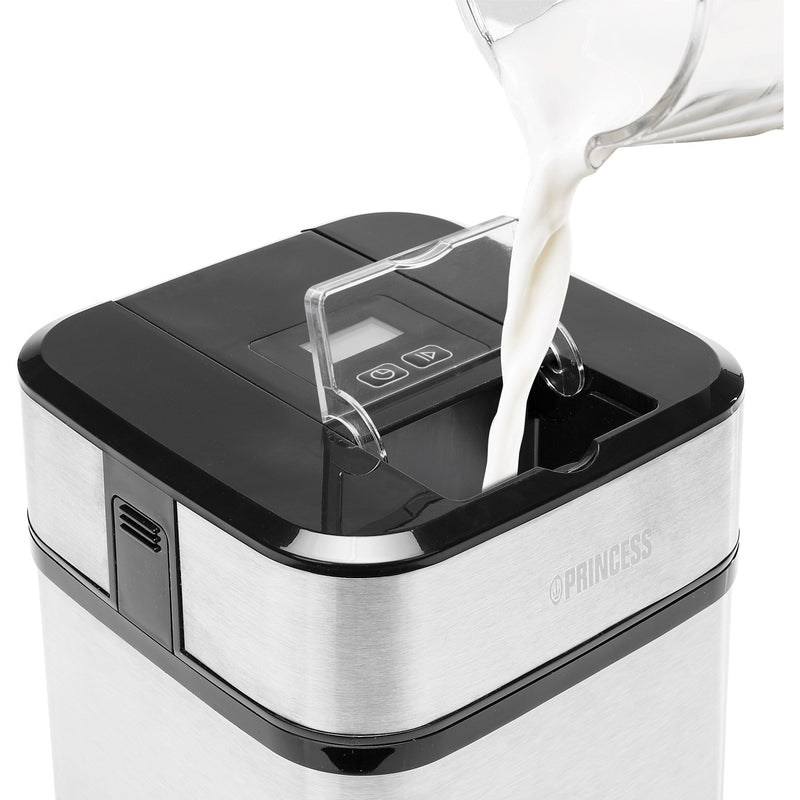 Afbeelding laden in galerijviewer, Princess 282605 ice cream maker ijsmachine (roestvrij staal zwart, 1,5 liter)

