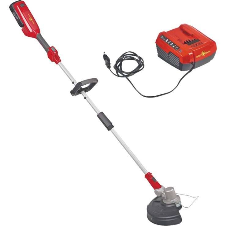 Afbeelding laden in galerijviewer, Wolf-garten accu grastrimmer lycos 40 300 t 30cm se (rood grijs, accu inbegrepen)
