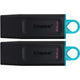 Usb-stick kingston datatraveler exodia 64 gb turkoois, zwart