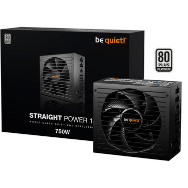 Be quiet! straight power 12 platinum modulaire 750 watt voeding (zwart, 1x 12v-2x6, 4x pcie)