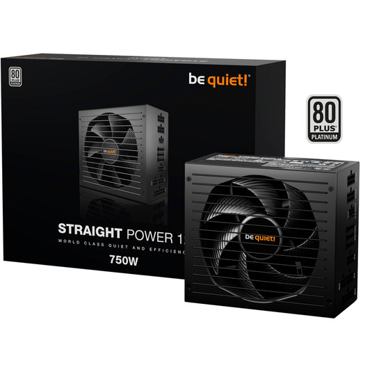 Be quiet! straight power 12 platinum modulaire 750 watt voeding (zwart, 1x 12v-2x6, 4x pcie)