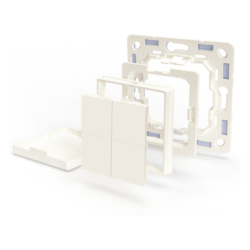 Afbeelding laden in galerijviewer, Shelly blu wall switch 4 + legrand adapter schakelaar (wit, bluetooth 4.2)
