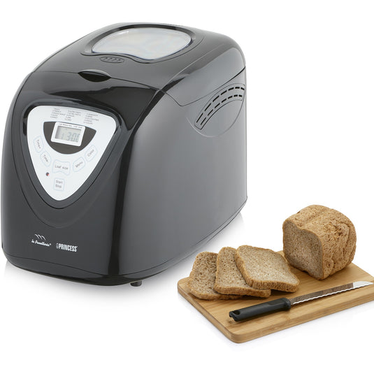 Princess 152009 broodbakmachine (zwart zilver, voor het maken van brood, cake, jam, yoghurt en rijst)