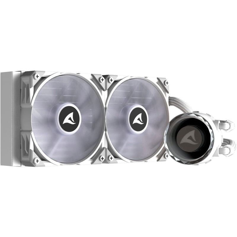 Afbeelding laden in galerijviewer, Sharkoon s80 rgb white waterkoeling (wit, 4-pins pwm fan-connector)
