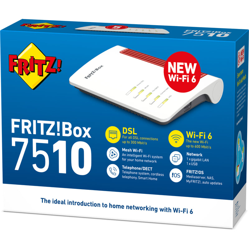 Afbeelding laden in galerijviewer, Fritz! box 7510 edition international router (rood)
