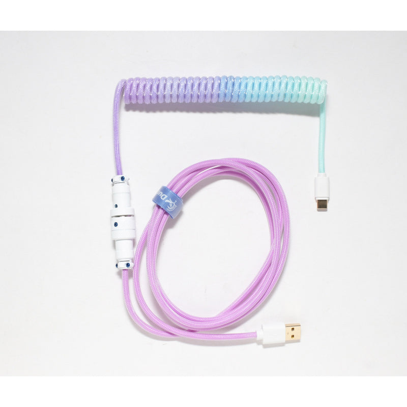 Afbeelding laden in galerijviewer, Ducky coiled cable v2 - azure kabel
