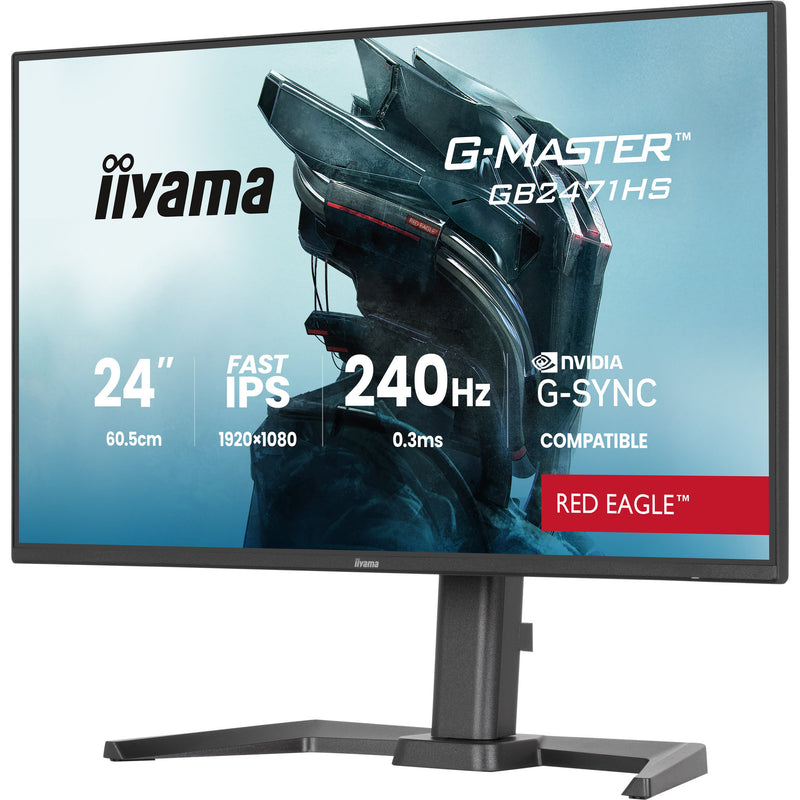 Afbeelding laden in galerijviewer, Iiyama g-master red eagle gb2471hs-b1 23.8 gaming monitor (zwart, 2x hdmi, displayport, 240 hz)

