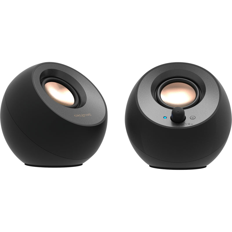 Afbeelding laden in galerijviewer, Creative pebble v3 pc-luidspreker (zwart, bluetooth, usb-c, aux)
