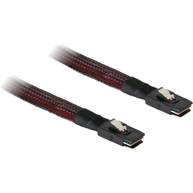 Afbeelding laden in galerijviewer, Delock mini sas sff-8087 > mini sas sff-8087 kabel (rood zwart, 1 meter)
