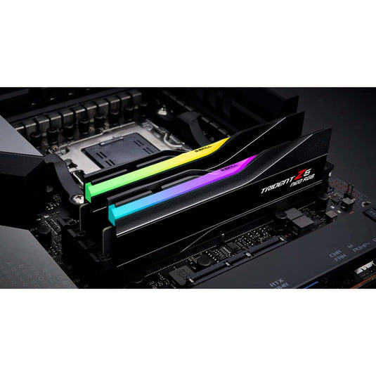 G.skill 32 gb ddr5-6400 (2x 16 gb) kit werkgeheugen (zwart, f5-6400j3239g16gx2-tz5nr, trident z5 neo rgb, expo)