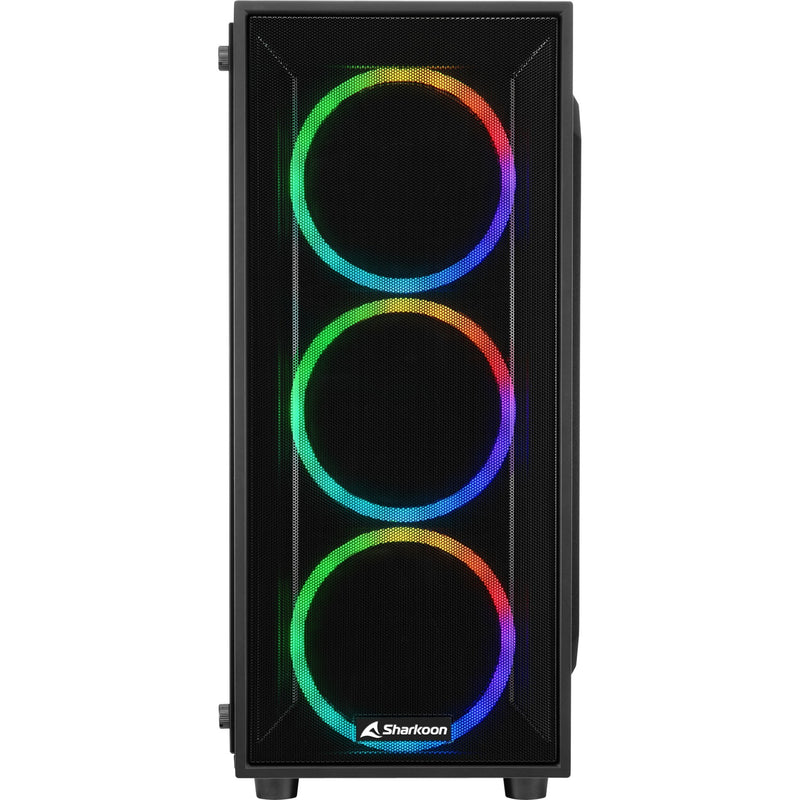 Afbeelding laden in galerijviewer, Sharkoon tg4m rgb midi tower behuizing (zwart | 2x usb-a | rgb | tempered glass)
