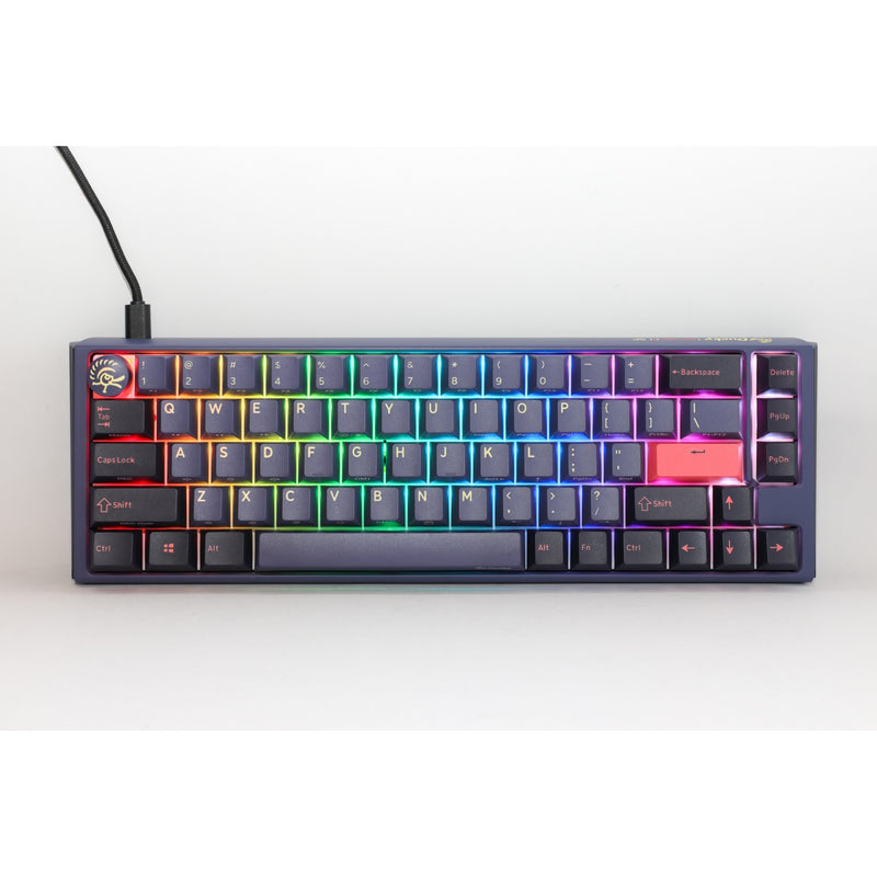 Afbeelding laden in galerijviewer, Ducky one 3 cosmic blue sf rgb mechanisch toetsenbord (donkerblauw, us lay-out (qwerty), cherry mx brown, 65%, rgb leds, double-shot pbt, hot-swappable, quack mechanics)
