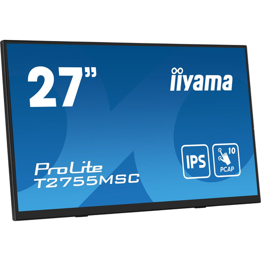 Iiyama prolite t2755msc-b1 27 touchscreen monitor (zwart, 1x displayport, 1x hdmi, 2x usb-a)