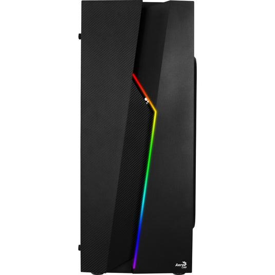 Aerocool bolt midi tower behuizing (zwart | 3x usb-a | rgb | window)