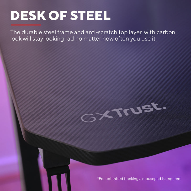 Afbeelding laden in galerijviewer, Trust gxt 712 dynamus gamingtafel gaming desk (zwart)

