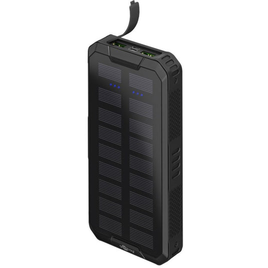 Goobay outdoor solar power bank 20,000 mah with power delivery powerbank (zwart)