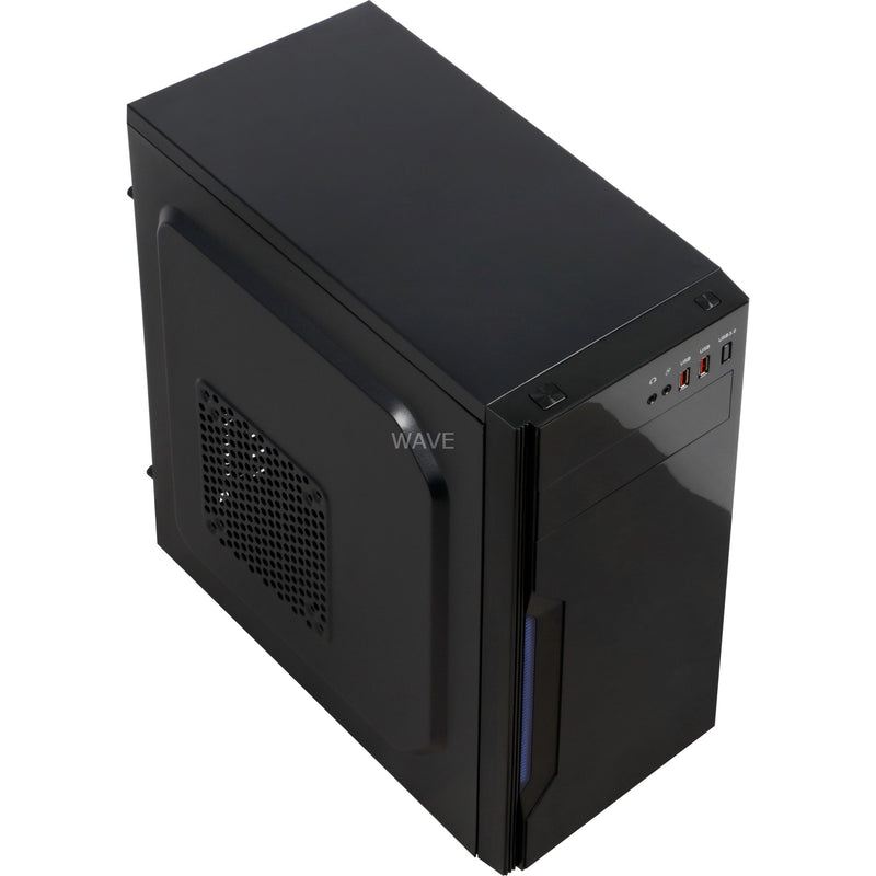 Afbeelding laden in galerijviewer, Inter-tech b-42 midi tower behuizing (zwart | 2x usb-a)

