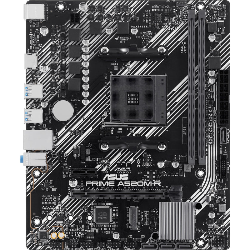 Afbeelding laden in galerijviewer, Asus prime a520m-r socket am4 moederbord (raid, gb-lan, sound, µatx)
