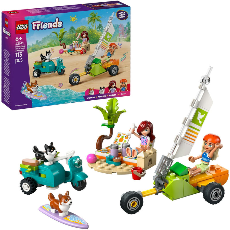 Afbeelding laden in galerijviewer, Lego friends - surf- en scooterplezier met de honden constructiespeelgoed (42641)
