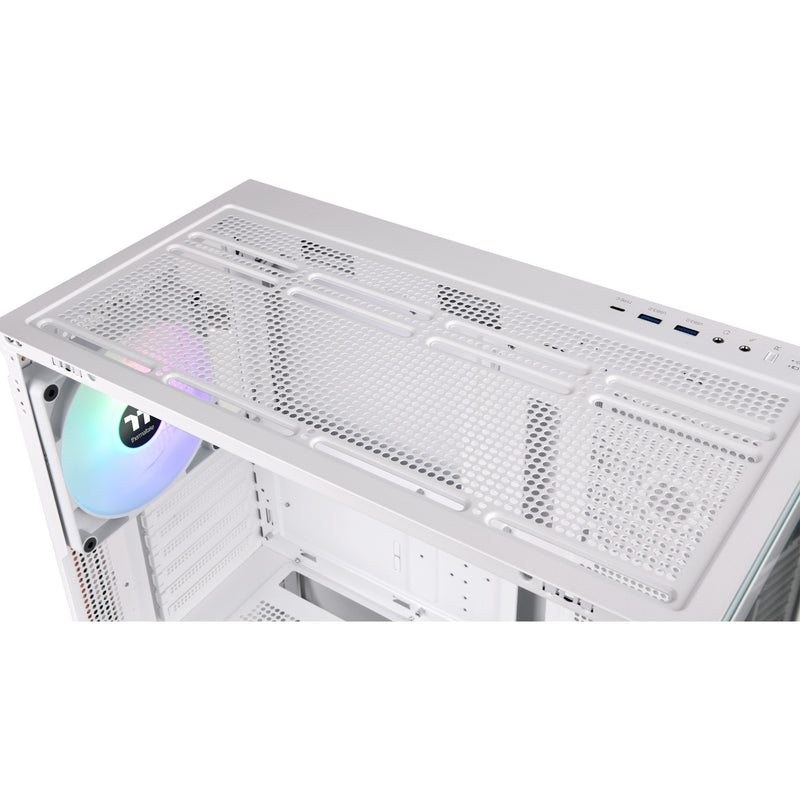 Afbeelding laden in galerijviewer, Thermaltake view 270 tg argb - snow midi tower behuizing (wit | 2x usb-a | 1x usb-c | rgb | tempered glass)
