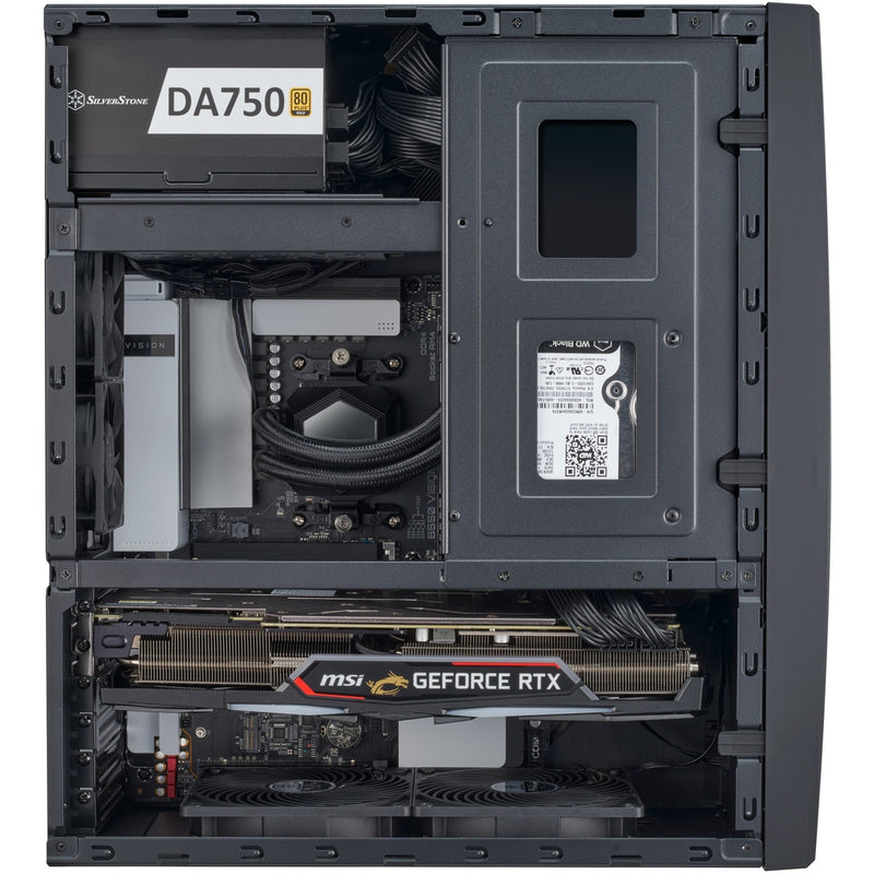 Afbeelding laden in galerijviewer, Silverstone sst-gd11b htpc behuizing (zwart | 2x usb-a | 1x usb-c)
