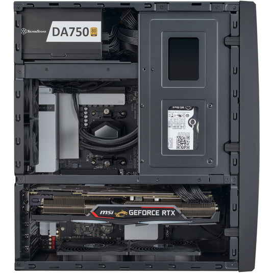 Silverstone sst-gd11b htpc behuizing (zwart | 2x usb-a | 1x usb-c)