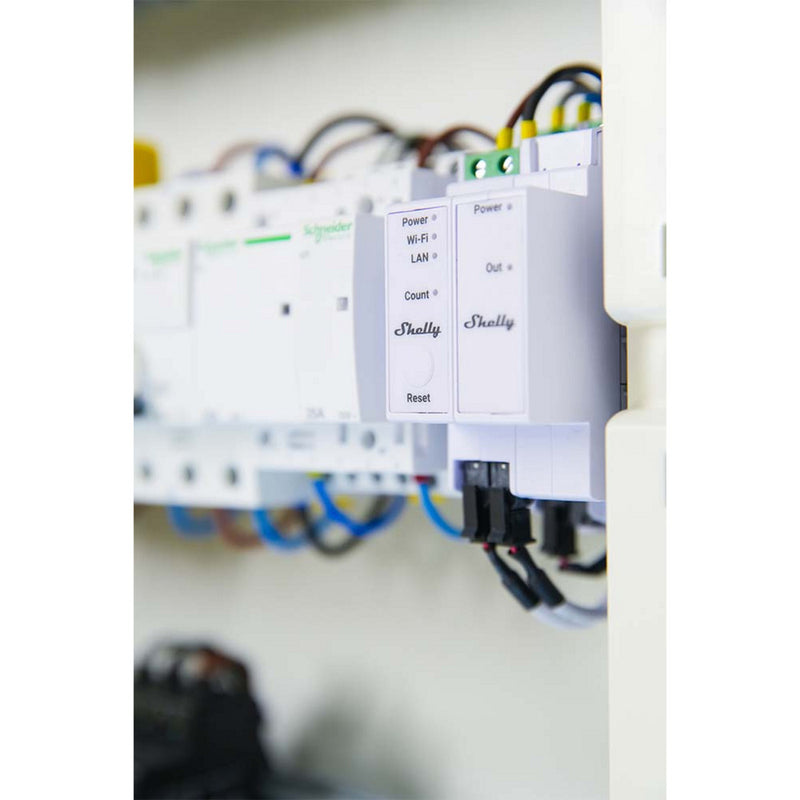 Afbeelding laden in galerijviewer, Shelly pro dimmer 0 1-10v pm (blauw, bluetooth 4.2, wifi)
