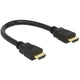 Delock high speed hdmi-a met ethernet adapterkabel (zwart, 25 centimeter, 4k)