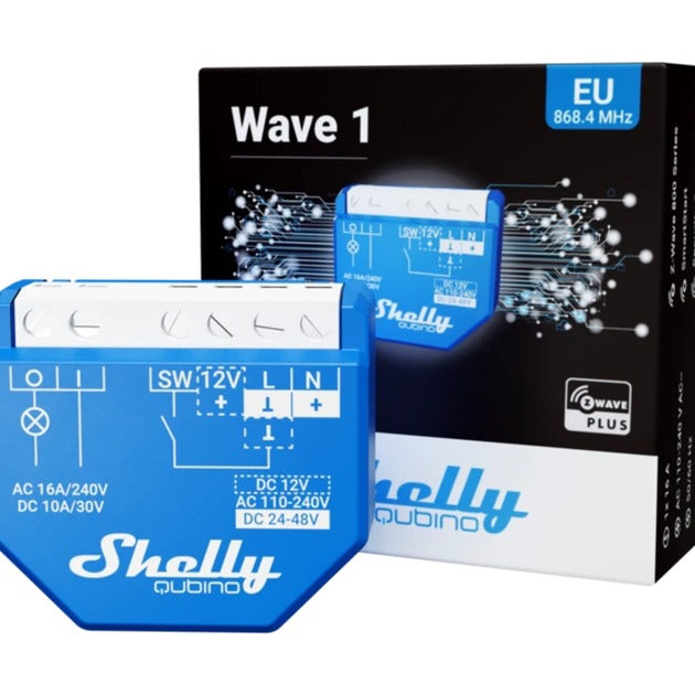 Afbeelding laden in galerijviewer, Shelly qubino wave 1 relais (blauw, 1-kanaals, z-wave)
