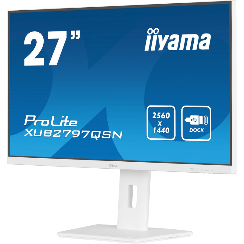 Afbeelding laden in galerijviewer, Iiyama prolite xub2797qsn-w2 27 monitor (wit, hdmi, displayport, 4x usb-a, usb-c, rj-45)
