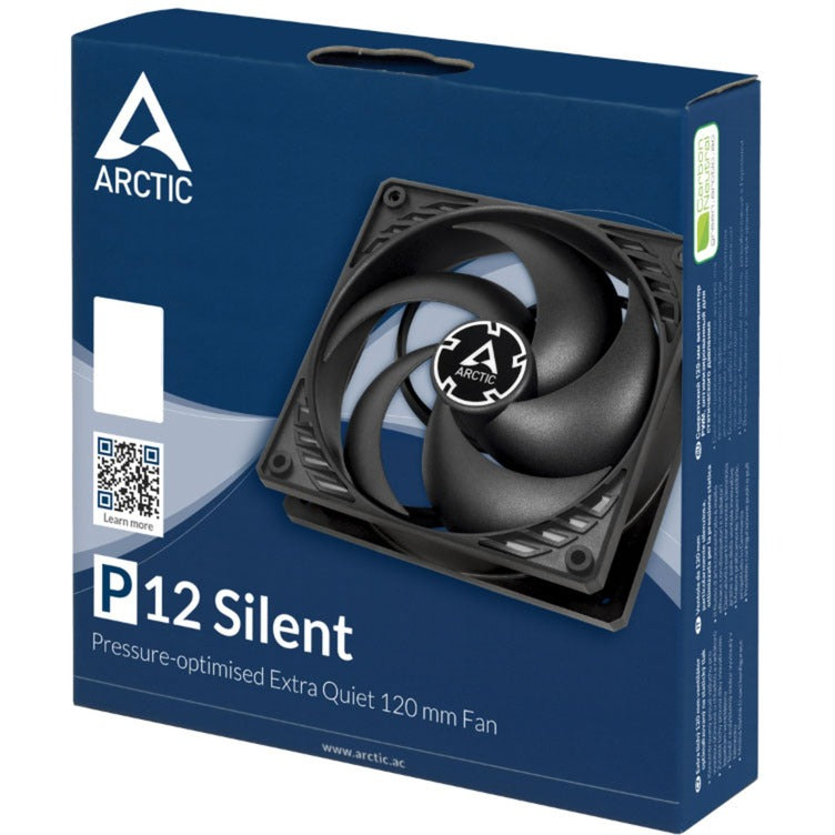 Afbeelding laden in galerijviewer, Arctic p12 silent case fan (zwart, 120 x 120 x 25 mm)
