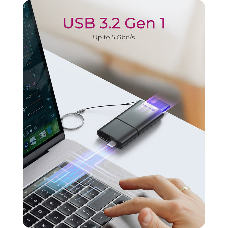 Afbeelding laden in galerijviewer, Icy box ib-cr204-cu3 2-in-1 kaartlezer (zwart)
