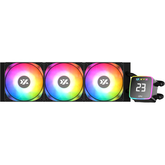 Xyz pc gear aquapulse aio 360 waterkoeling (zwart, argb, pwm)