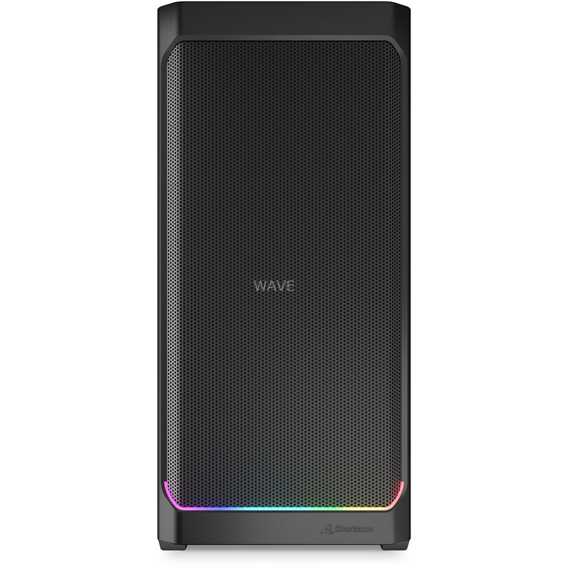 Afbeelding laden in galerijviewer, Sharkoon ak4w rgb strip midi tower behuizing (zwart | 2x usb-a | 1x usb-c | rgb | tempered glass)
