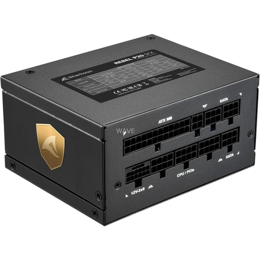 Sharkoon rebel p20 sfx modulaire 1000 watt voeding (zwart, 1x 12v-2x6, 2x pcie)