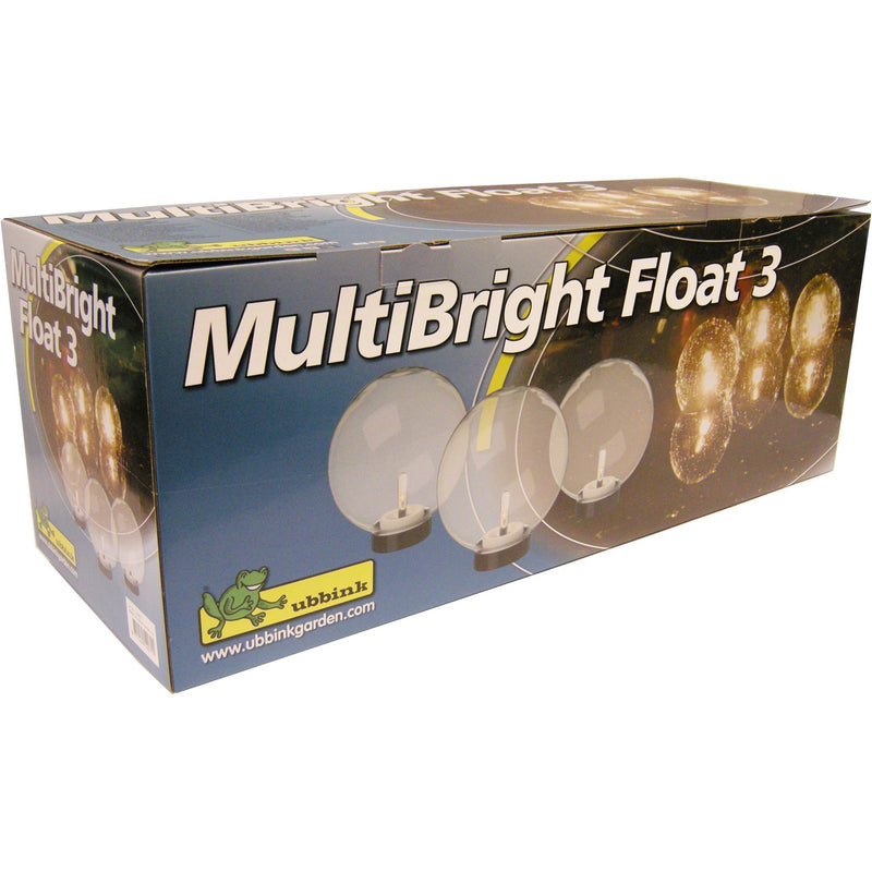 Afbeelding laden in galerijviewer, Ubbink multibright float drijvende lichtbol led ledlamp (transparant, 3 stuks)
