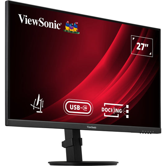 Viewsonic vg2709u-2k dockingmonitor met dubbele luidsprekers en daisy chain 27 (zwart (mat), 1x hdmi, 1x displayport, 1x displayport uit, usb-c, usb-a ,100hz)